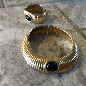 Vintage Gold choker and matching cuff